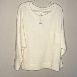 Caslon Ivory Scoop Neck Sweater